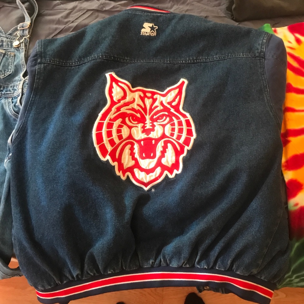U of A denim varsity jacket